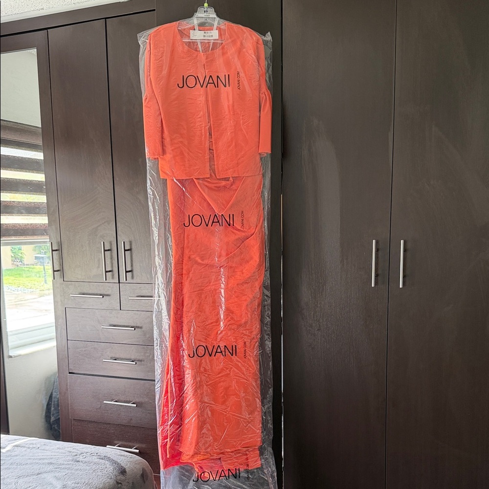 Jovani Bold Orange Dress